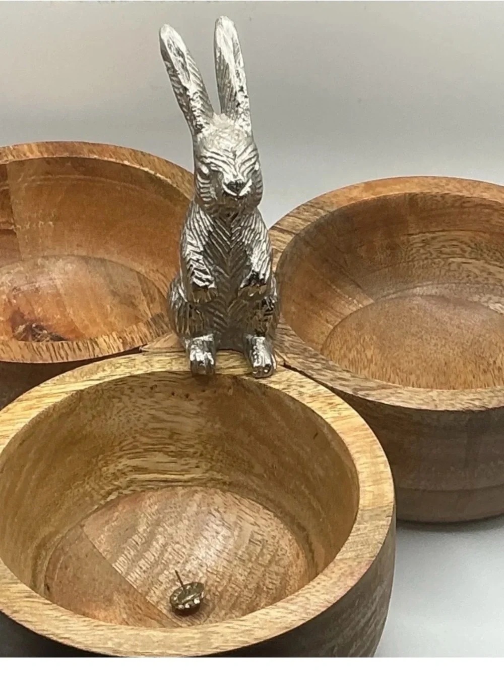 Decorative Silver Bunny Figurine - Home Accents